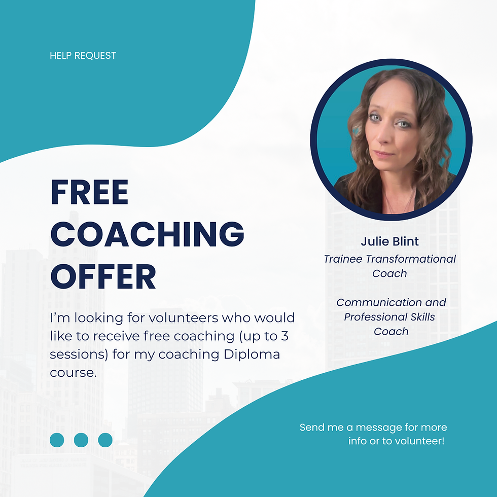 Free Coaching Sessions To Help Me Gain My EMCC Practitioner Accreditation 