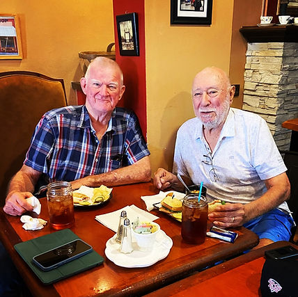 Long time friends catch up over a bite.