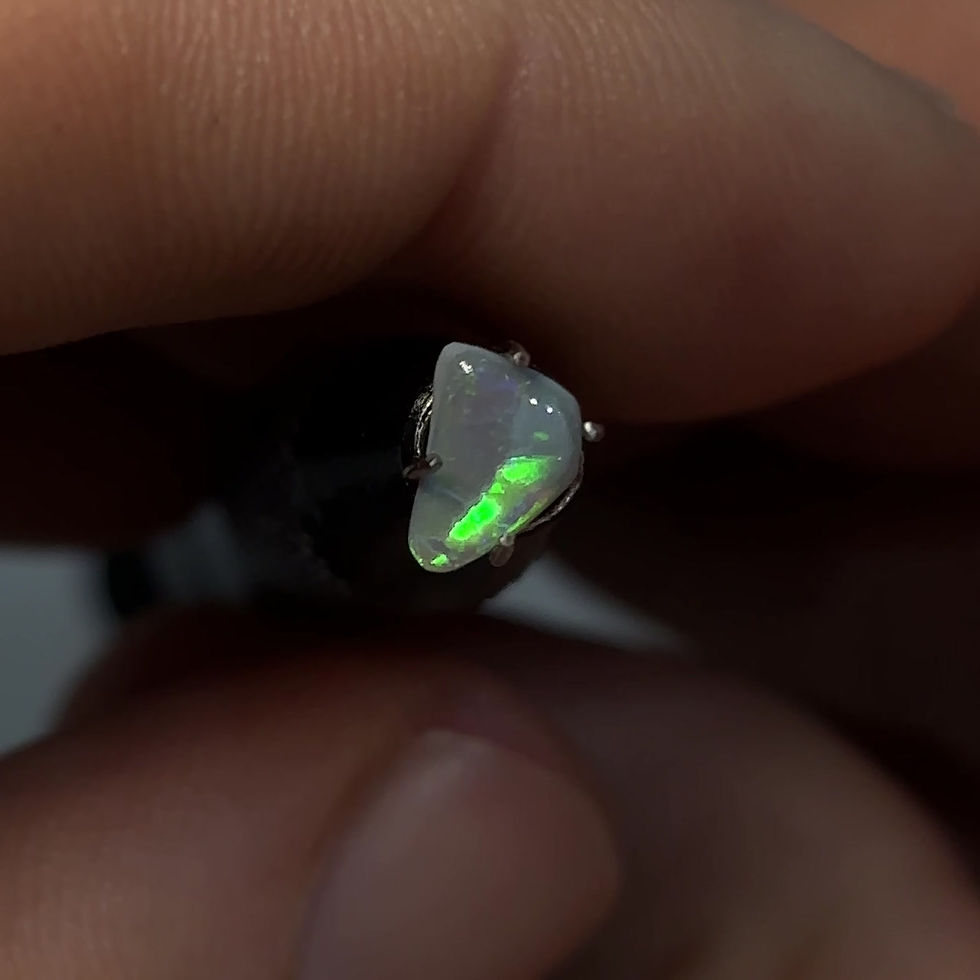 Thumbnail: Polished Australian Lightning Ridge Feylight Opal Stone