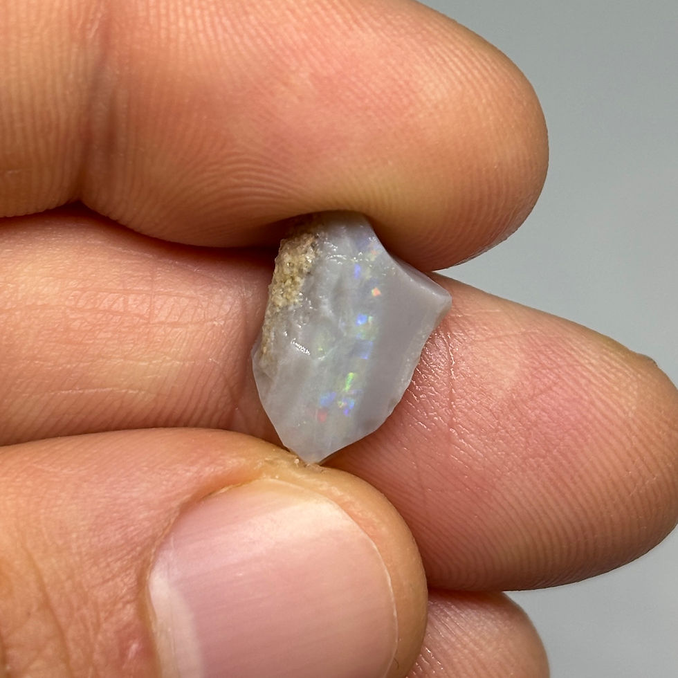Thumbnail: Raw Brick Patterned Australian Lightning Ridge Opal Specimen Collectible