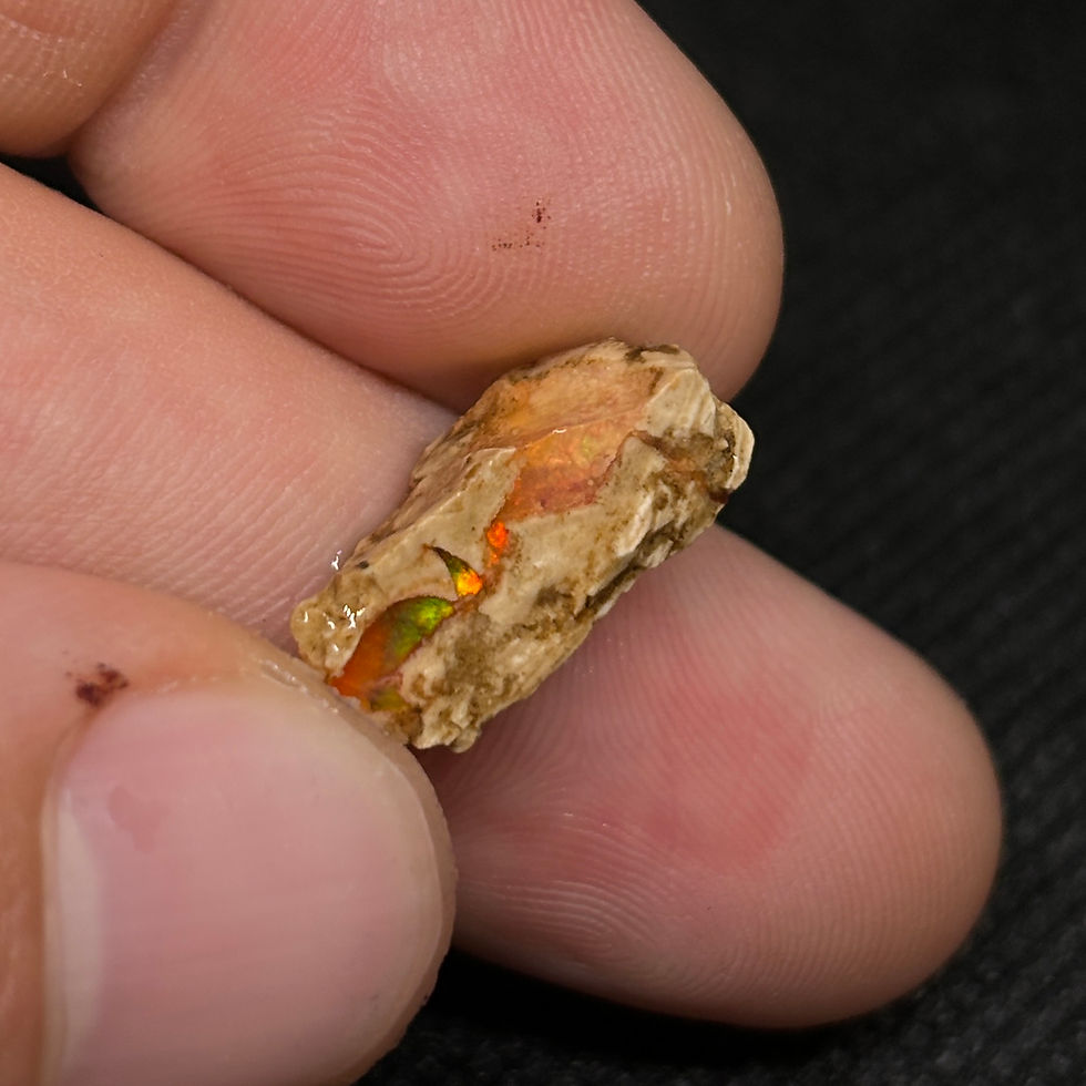 Thumbnail: Cool Mysterious Mexican Fire Opal Specimen Collectible Showpiece