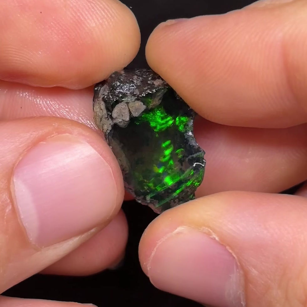 Thumbnail: Selected Black/Black Crystal Raw Uncut Ethiopian Opal Cutters