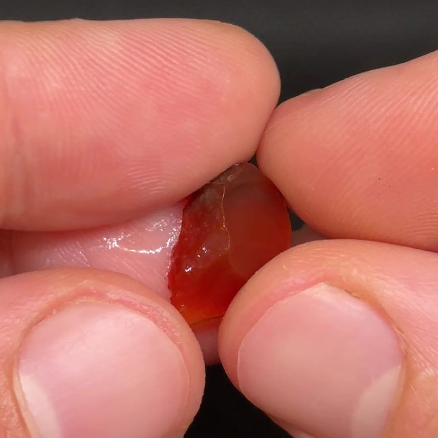 Thumbnail: Beautiful Crystal Clear Common Colored Faceting Mexican Fire Opal Cutting Rough