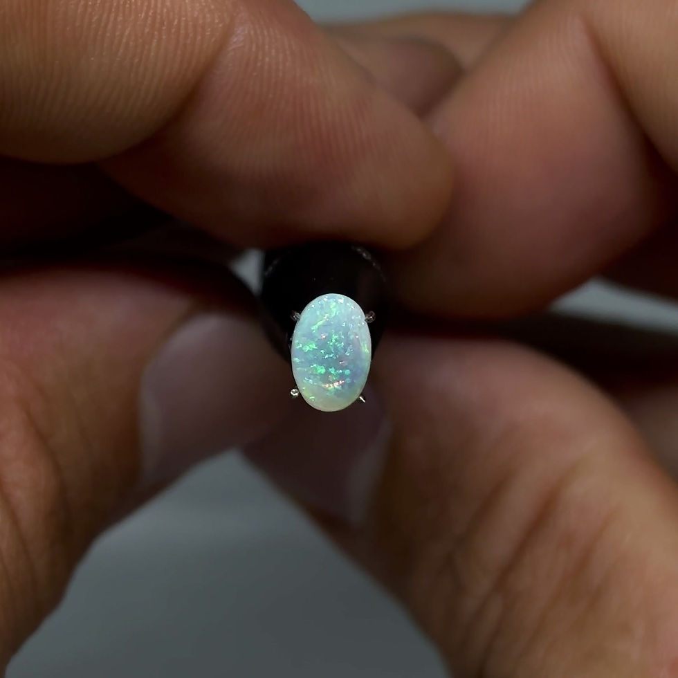 Thumbnail: Polished Australian Coober Pedy Serpentine Opal Stone