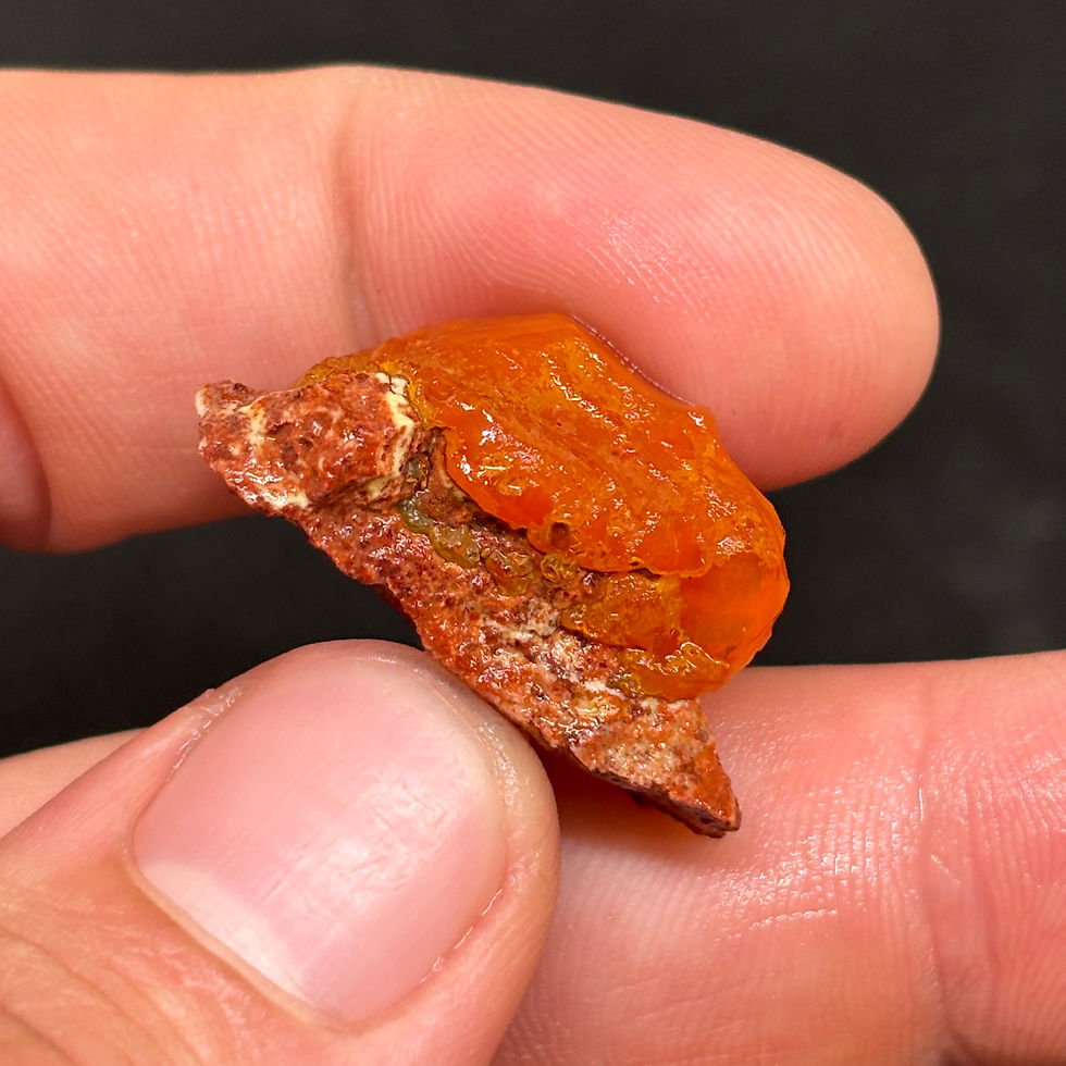 Thumbnail: Mexican Fire Opal Color Filled Display Gemstone For Sculpting/Showcasing