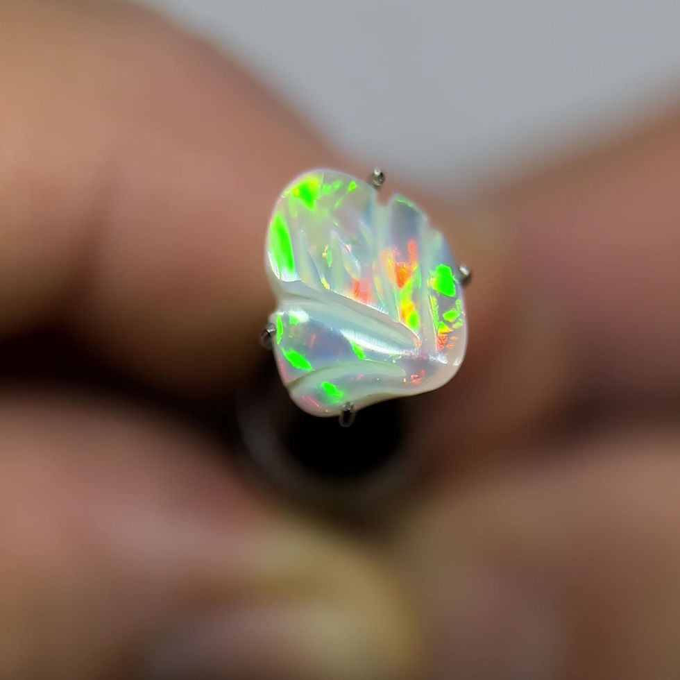 Thumbnail: Polished Welo Ethiopian Mystic Flower Opal Carving