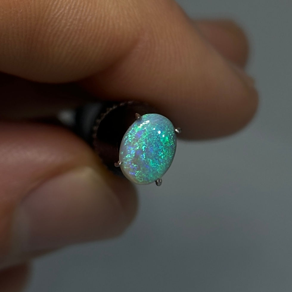 Thumbnail: Polished Australian Lightning Ridge Azure Opal Stone