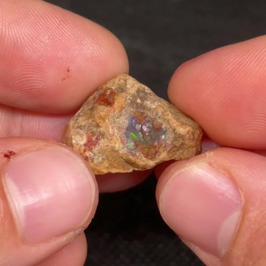Thumbnail: Mesmerizing Ethiopian Welo Opal Specimen With A Wonderful Contrast Of Colors