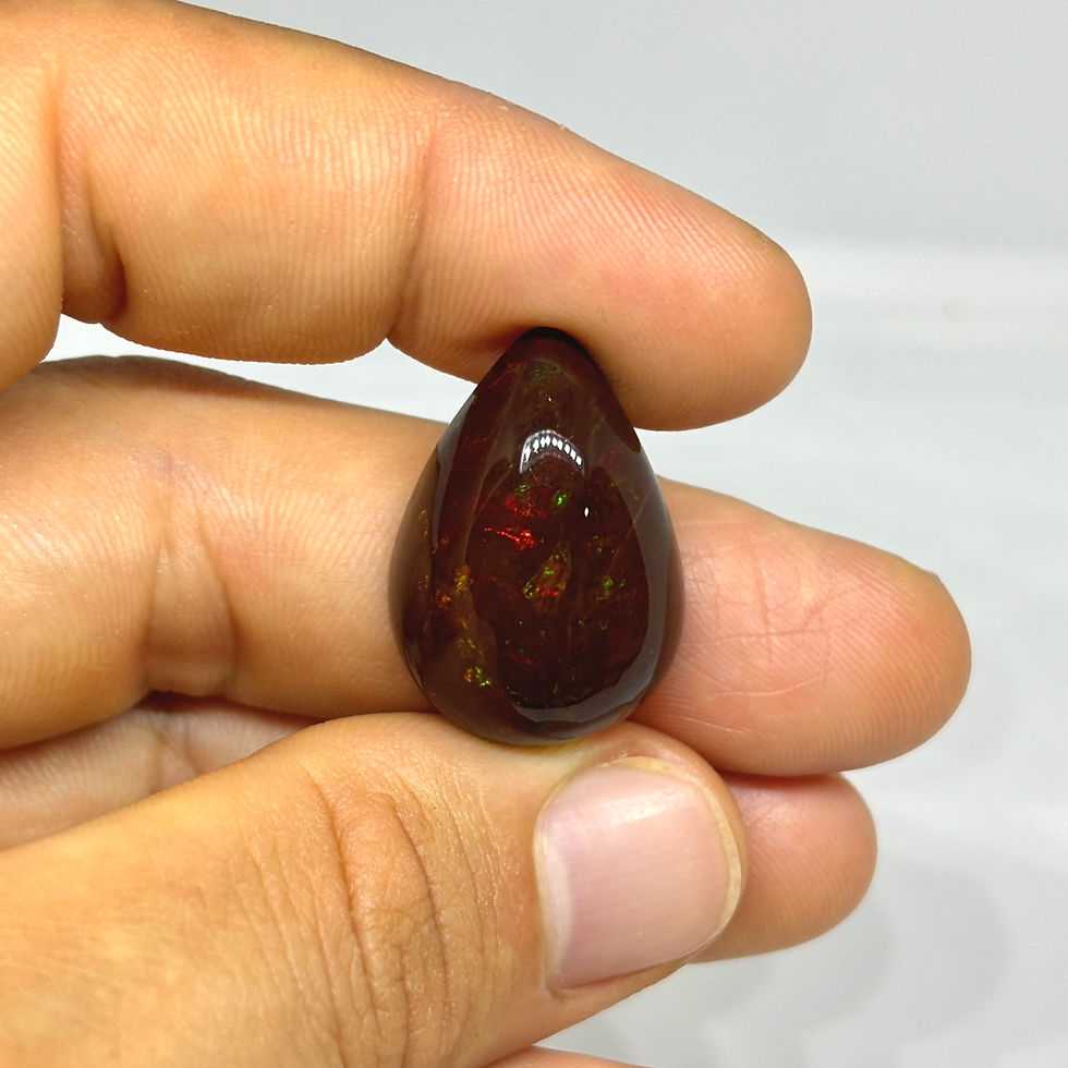 Thumbnail: Polished Welo Ethiopian Chocolate Sepia Opal Stone
