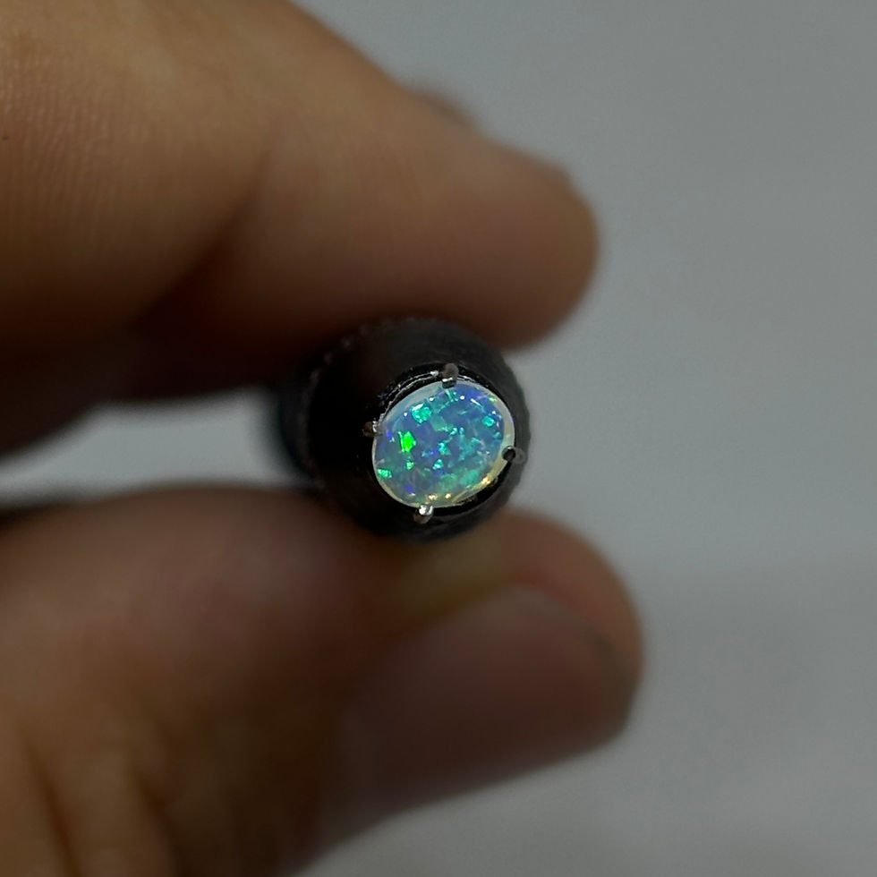 Thumbnail: Polished Australian Lightning Ridge Boxed Opal Stone