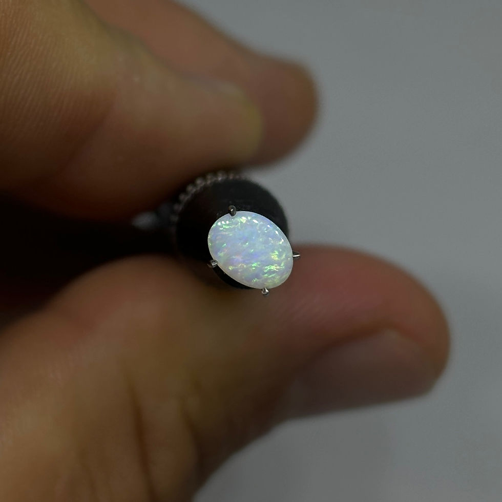 Thumbnail: Polished Australian Lightning Ridge Irregular Opal Stone