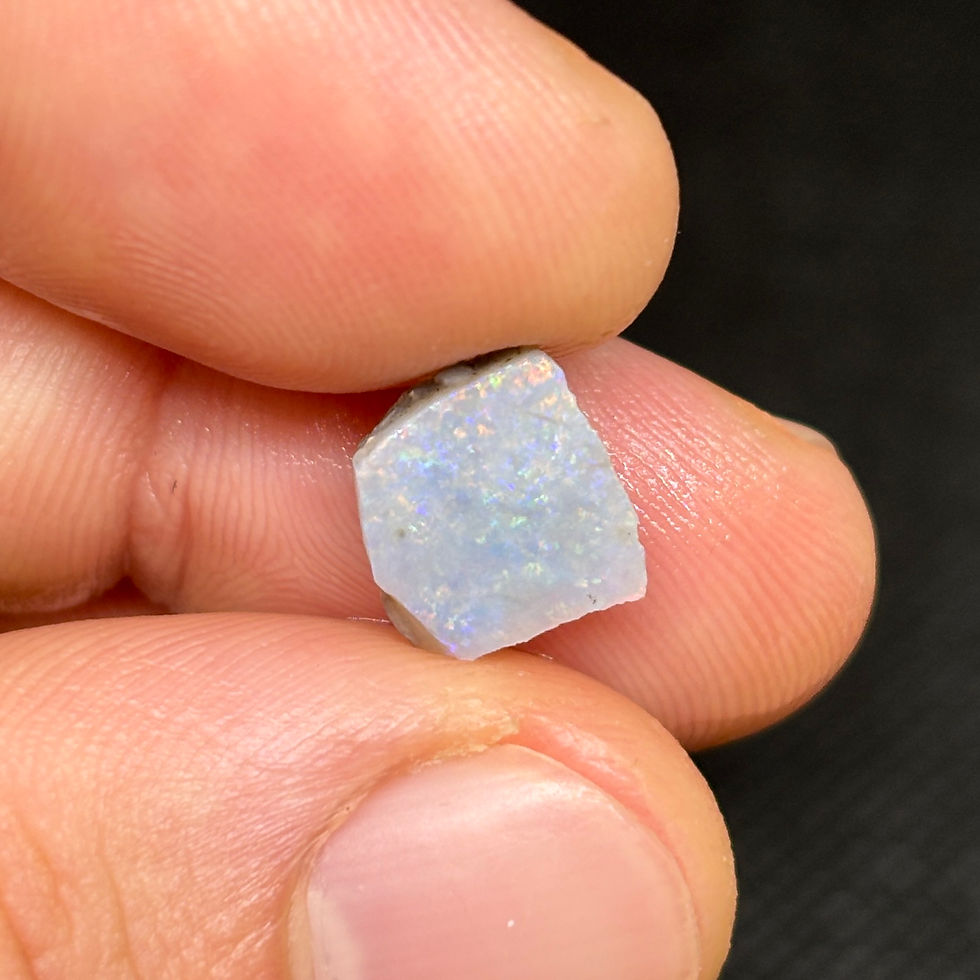 Thumbnail: Low Casting Cool Colored Australian Mintabie Opal Rub