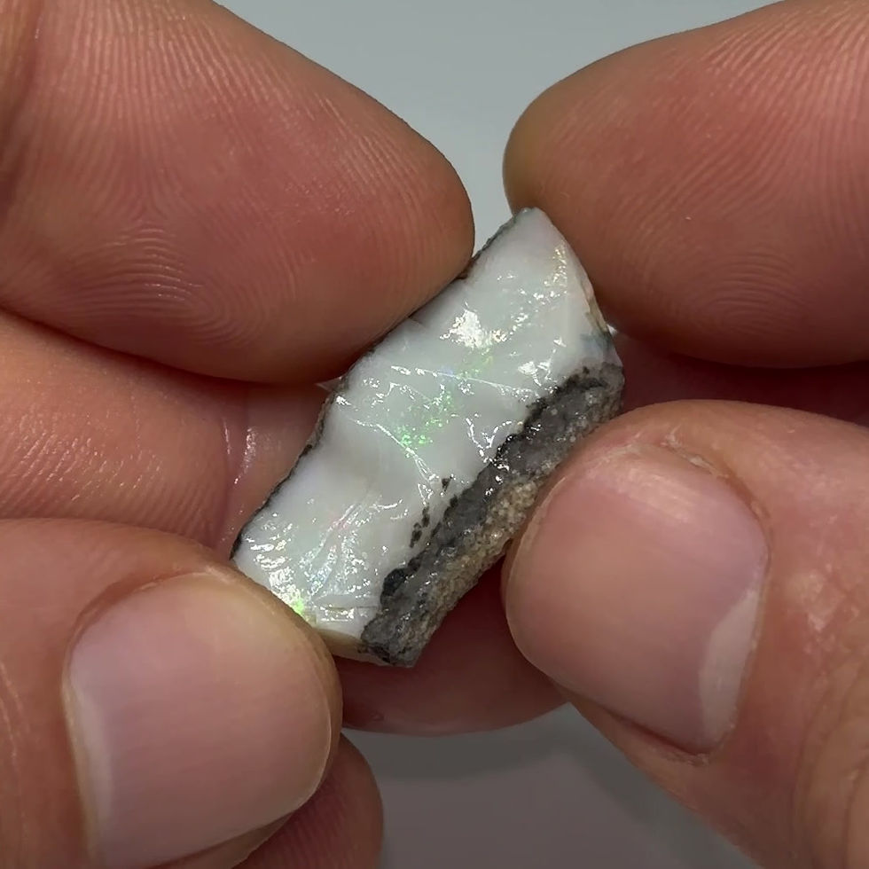 Thumbnail: Rough Australian Mintabie Color Filigree Opal Cutter