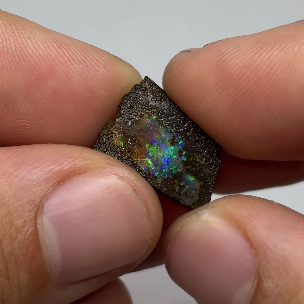 Thumbnail: Colored Compass Australian Queensland Boulder Opal Stone Cutter
