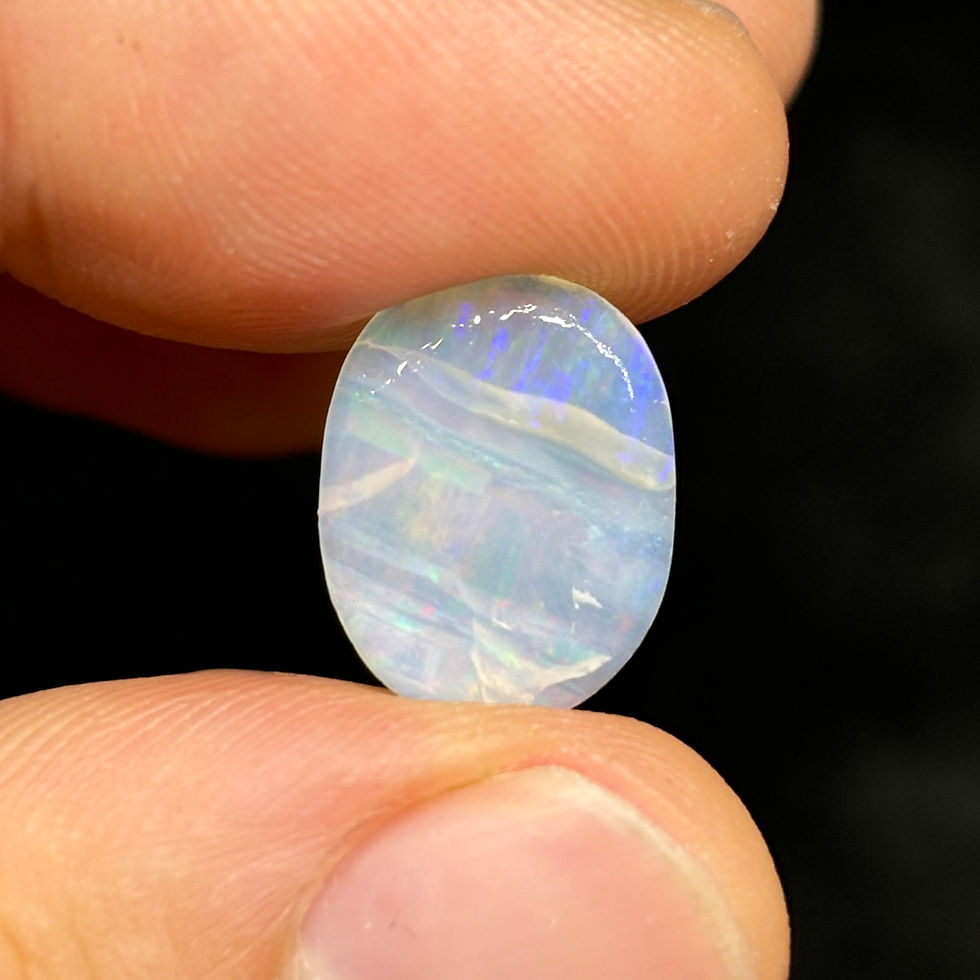 Thumbnail: Soothing Australian Lightning Ridge Preform Rough Opal Rub