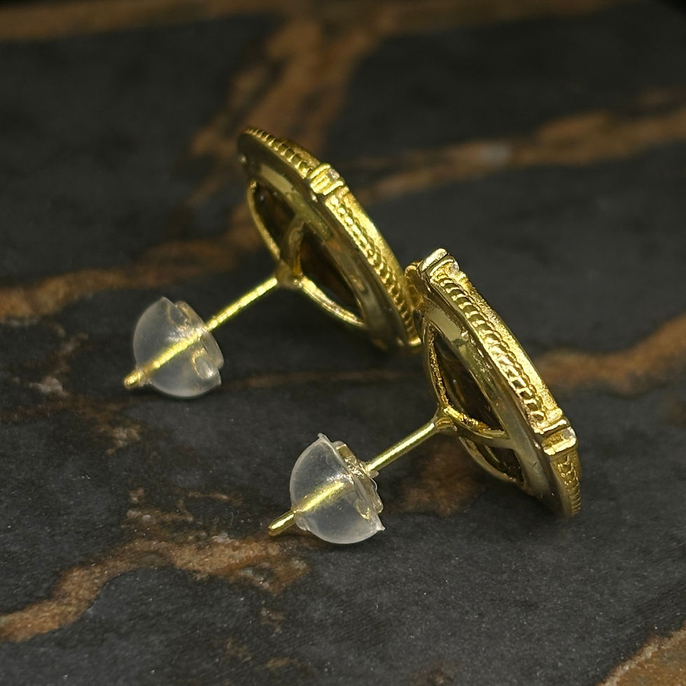 Thumbnail: Beautiful Australian Koroit Earring & Necklace Gold Jewelry Set