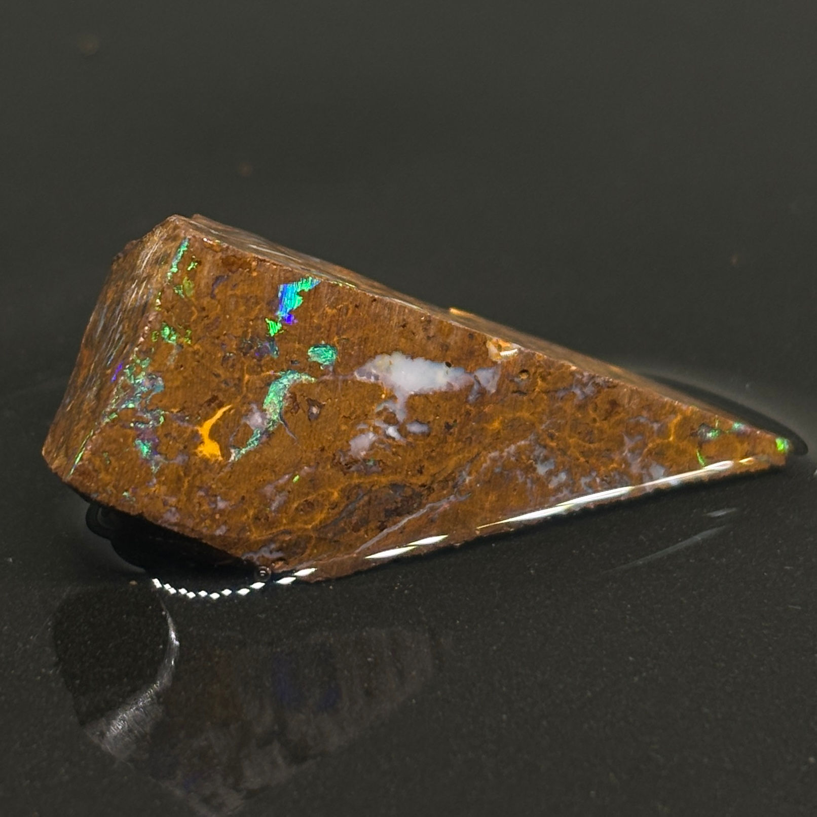 Spotted Queensland Australian Boulder Opal Color Rub