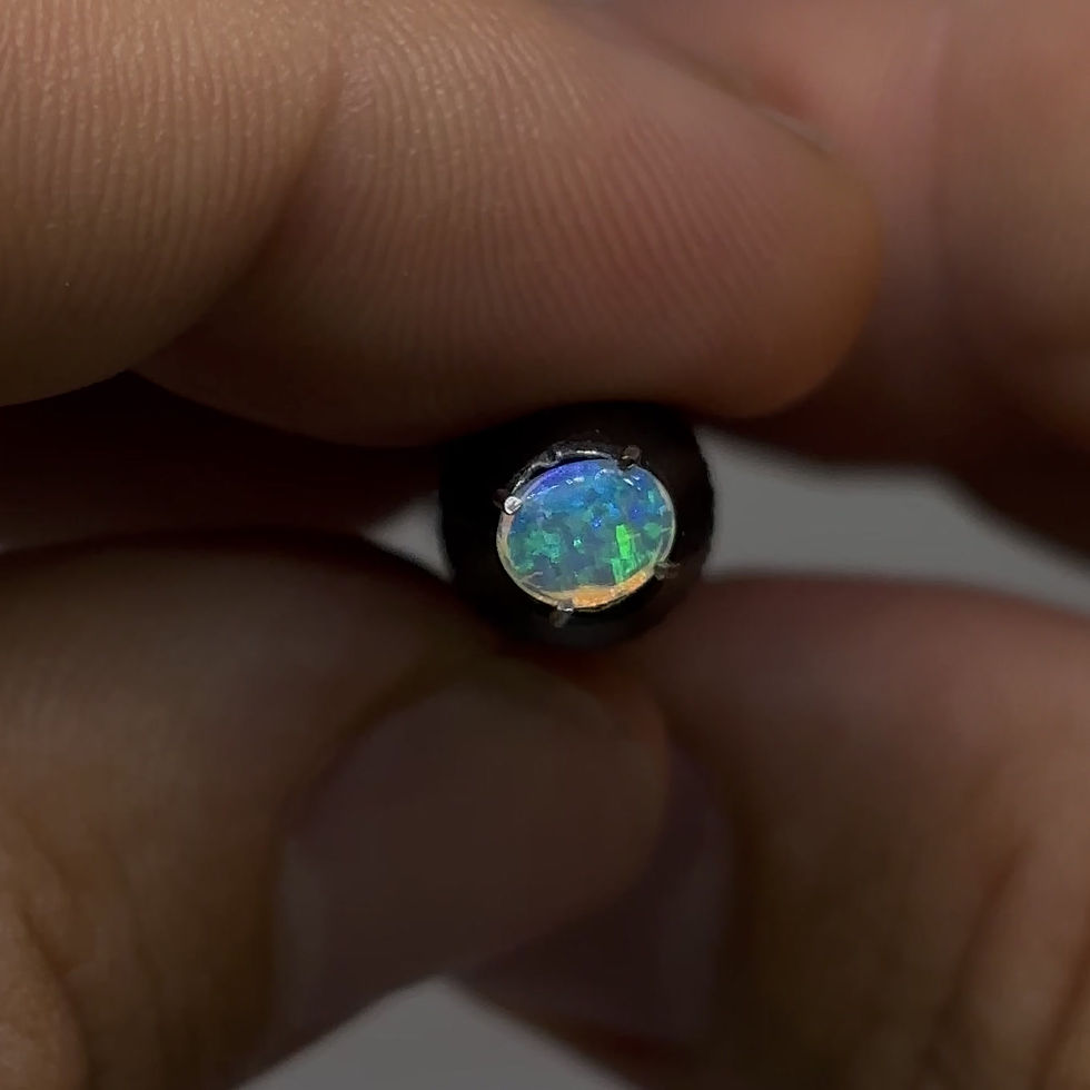 Thumbnail: Polished Australian Lightning Ridge Boxed Opal Stone