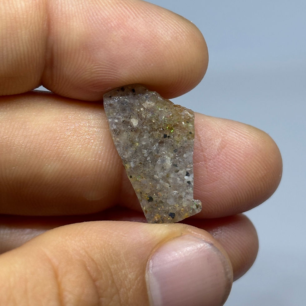Thumbnail: Rough Shimmering Vernon Parish Louisiana Hidden Fire Opal Rub