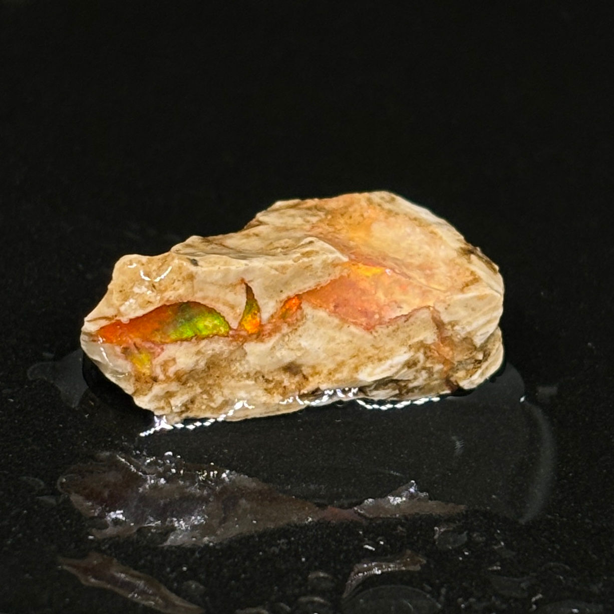 Cool Mysterious Mexican Fire Opal Specimen Collectible Showpiece