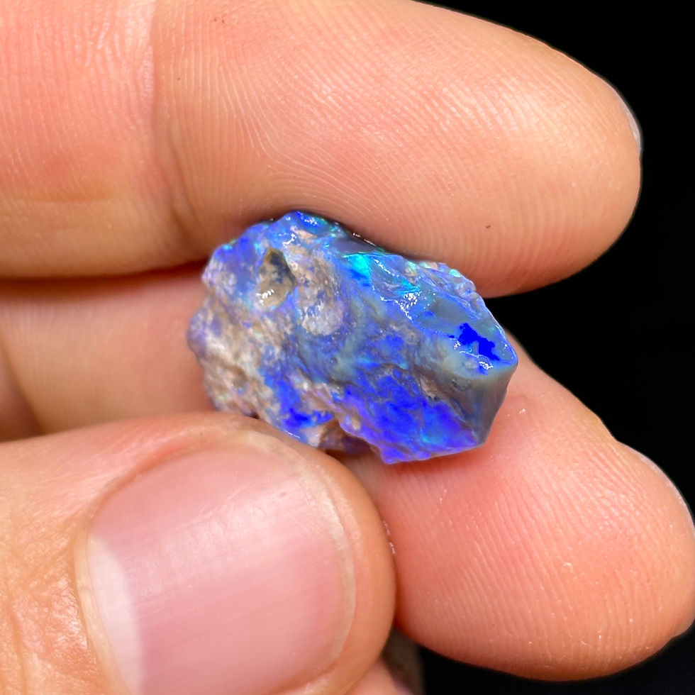 Thumbnail: Blue & Green Australian Lightning Ridge Raw Opal Cutter