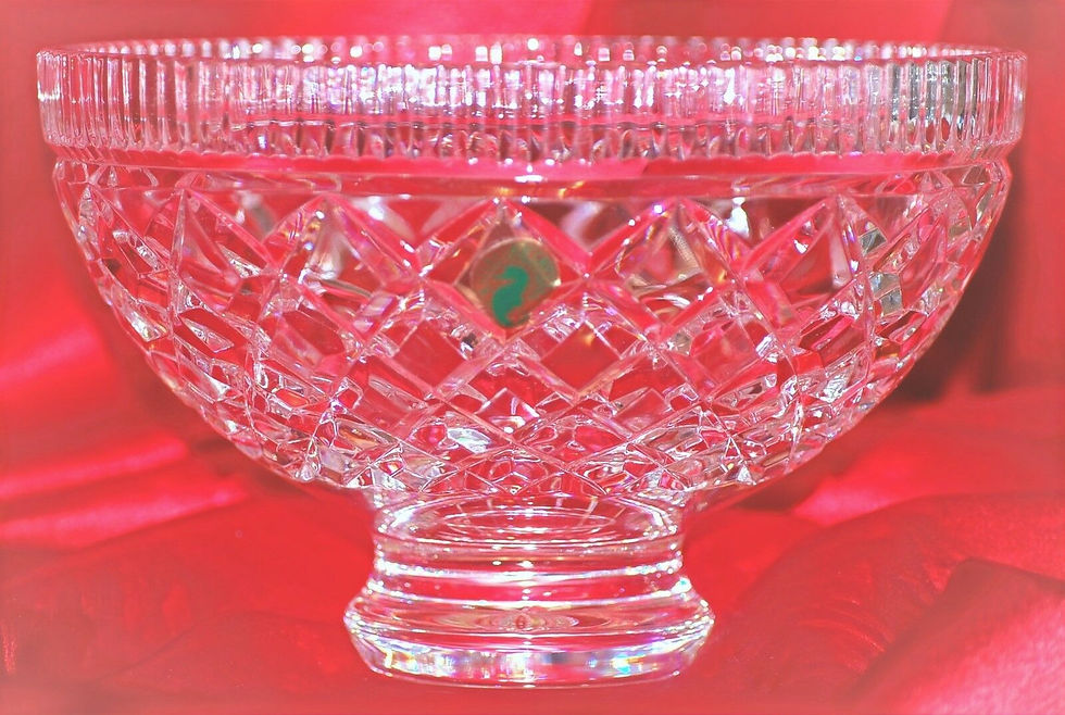 Thumbnail: Waterford, Stunning Footed Bowl, Vintage, Very Rare, Collector's Piece, Mint
