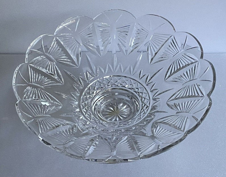 Thumbnail: Waterford Rare Designers Gallery Collection Butterflies Centerpiece Bowl, MIB