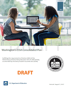 Image of front cover of Washington's ESSA Consolidated Plan