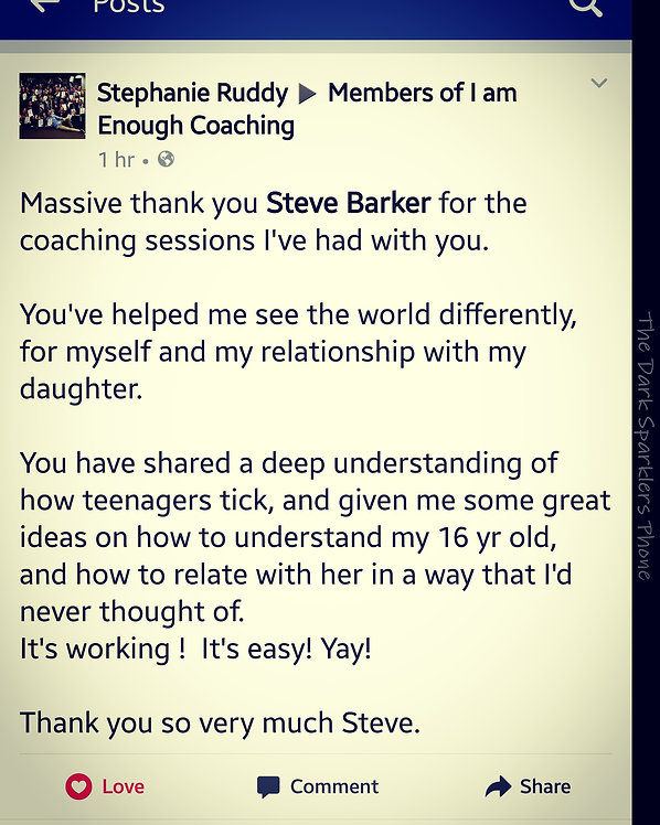 Testimonial from Stephanie for I Am Enough Coaching