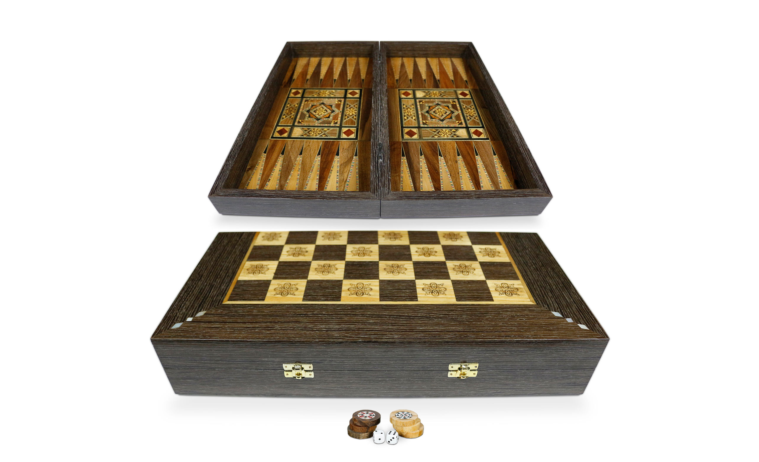 Holz Backgammon/Schach Brett  BT506