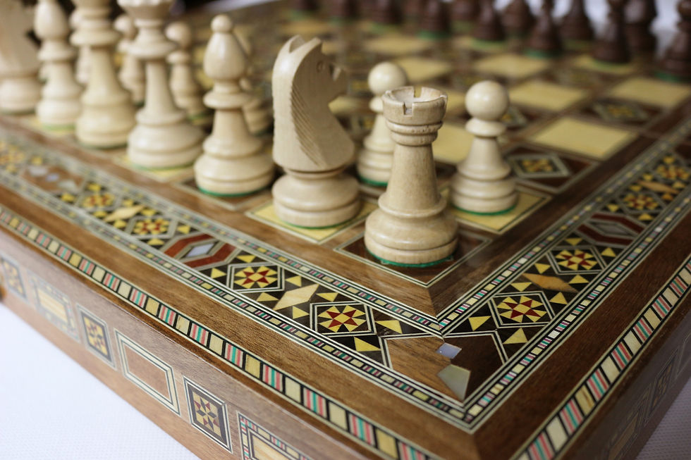 الصورة المصغرة: Holz Backgammon Brett/Schachkassette  BC585