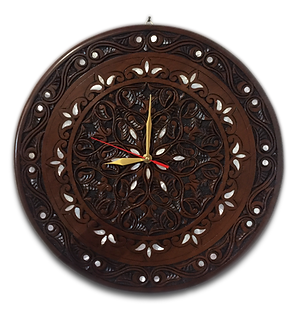 Wanduhr aus massivem Naturholz