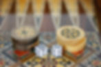 الصورة المصغرة: Holz Backgammon/Schach Brett inkl. Holz Steine BK301