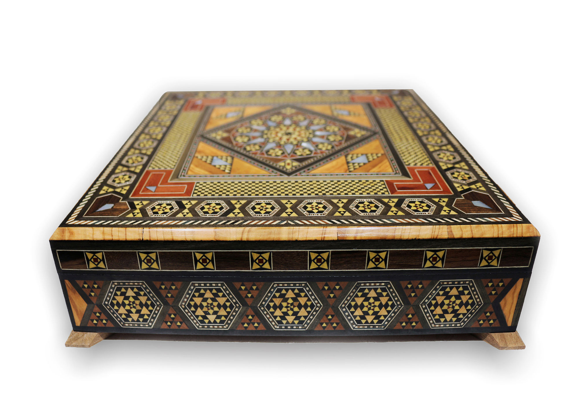 Holz Mosaik Schmuckschatulle