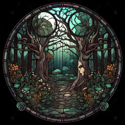 Dark Forest Stained Glass