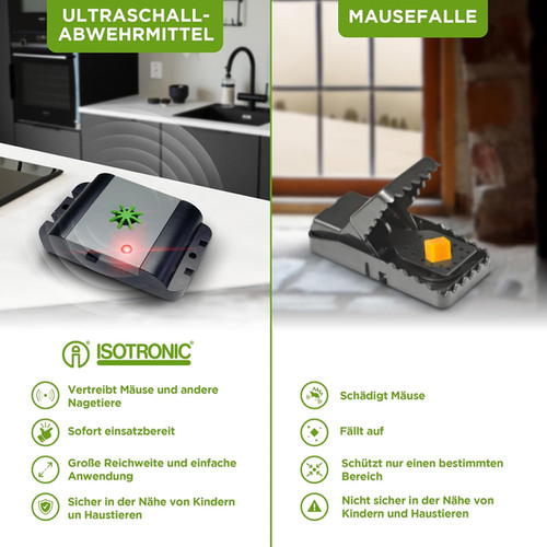 Muse-, Rattenfrei Mobil; IP Schutz; Batterie | ISOTRONIC Muse-, Rattenfrei Mobil; IP Schutz; Batterie | ISOTRONIC