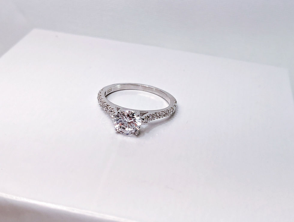Thumbnail: Round Diamond Princess Cut Ring