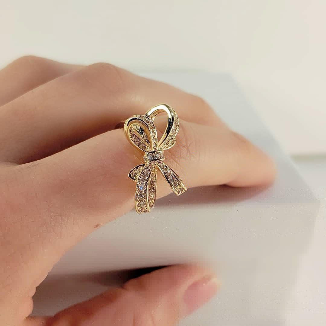 Gold Bow Ring