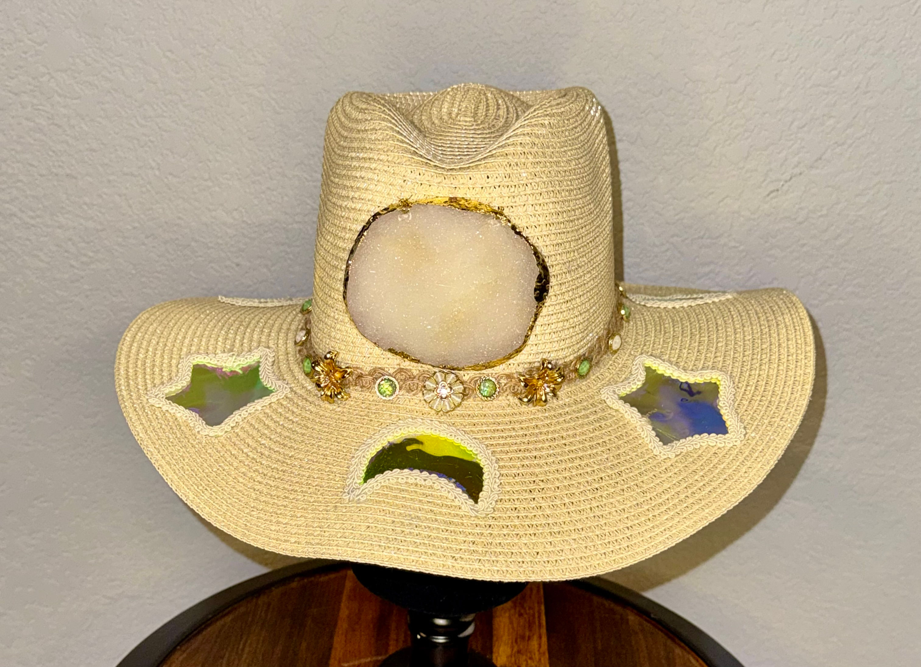 Festival BoHo hat with Suncatcher Windows