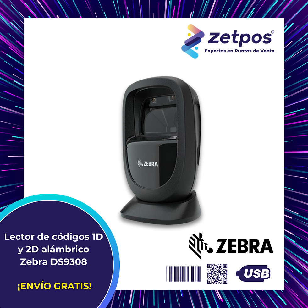 Lector de códigos 2D Zebra DS9208 USB