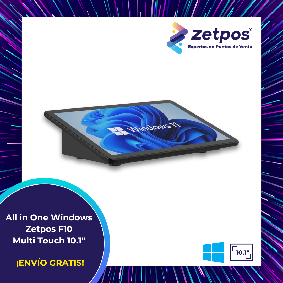 Terminal All in One touch screen Zetpos F10 10.1" Windows 11 8Gb+128Gb