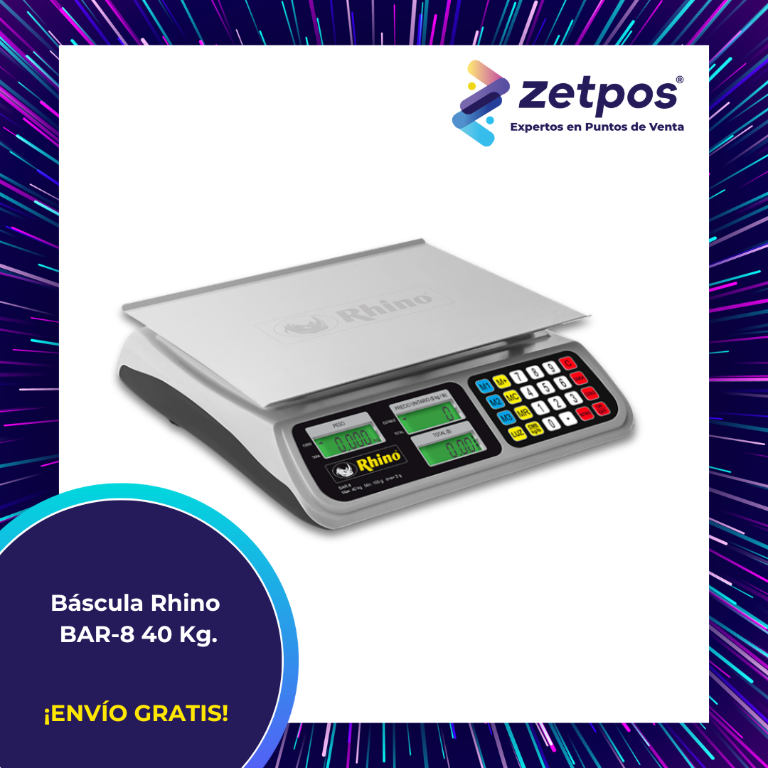 Báscula Rhino BAR-8 40 Kg.