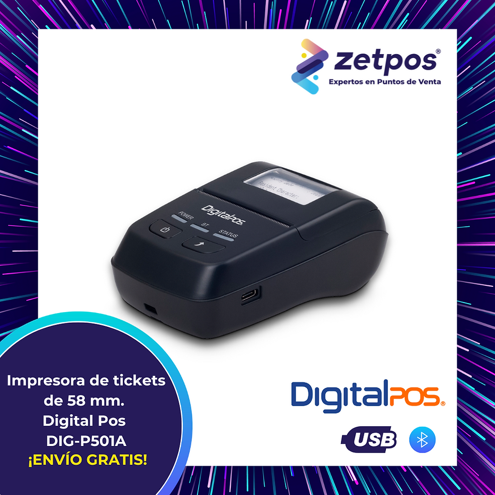 Impresora térmica de tickets 58 mm Digital Pos DIG-P501A BLUETOOTH
