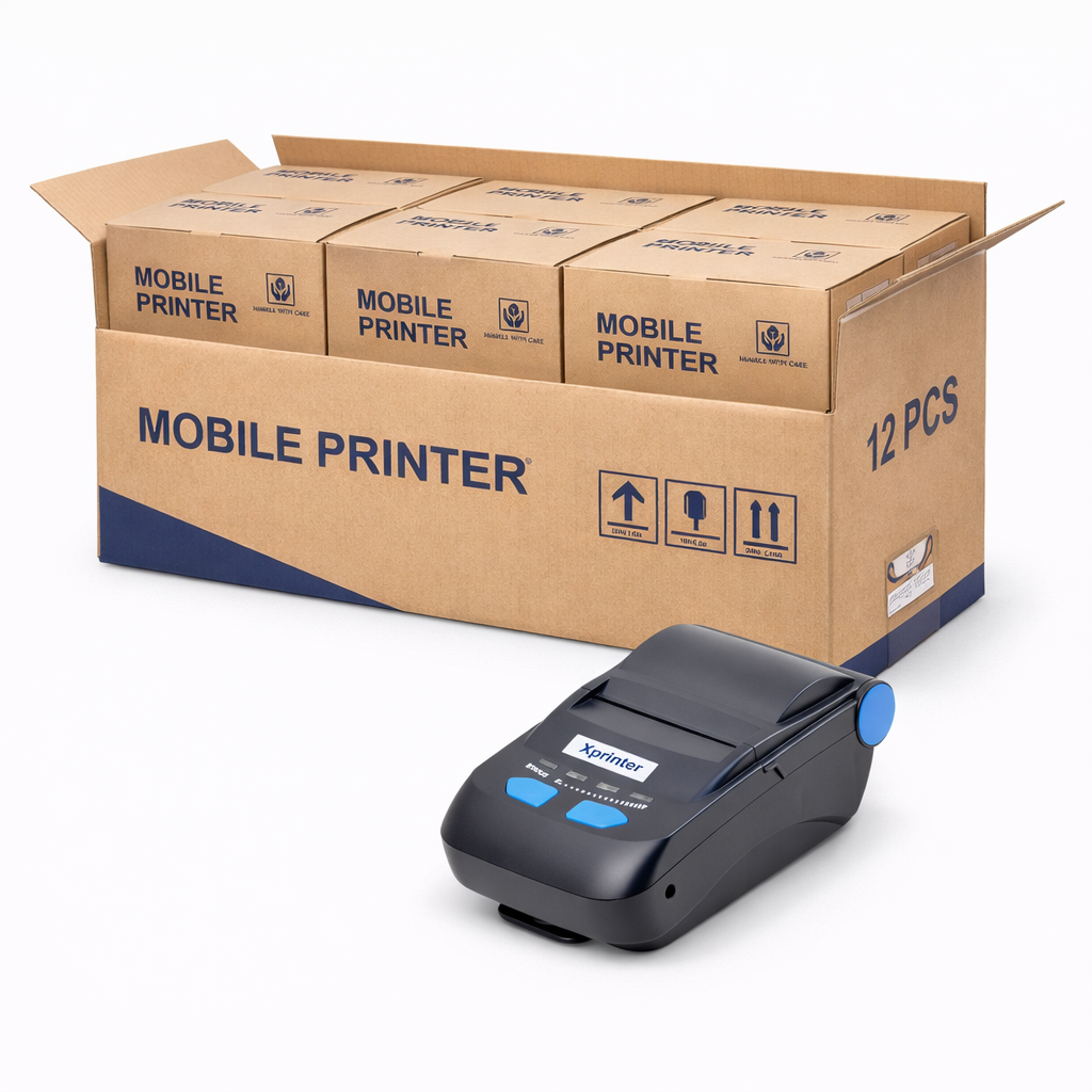 12 Pzs. XP-P300 Impresora de tickets portátil térmica 58 mm. USB+Bluetooth