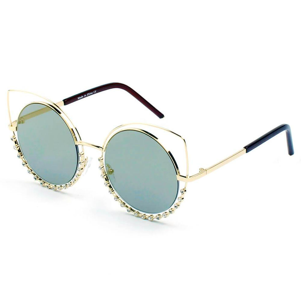 Thumbnail: Holland - Pearl-Studded Cut-Out Cat Eye Princess Sunglasses