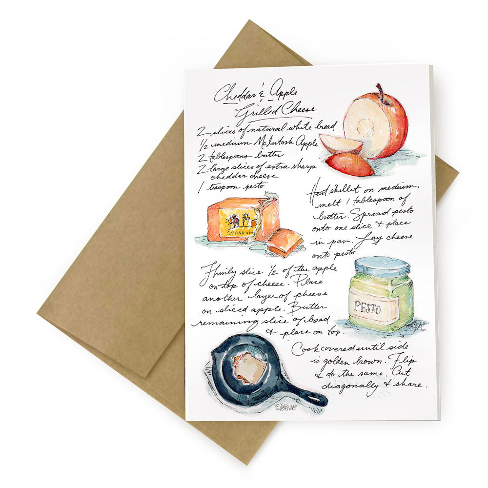 Recipe Cards - Cheddar & Apple Grilled Cheese