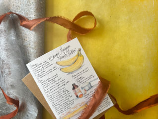 Banana Pudding recipe greeting card