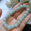 Thumbnail: 9.4mm Icy Light Green Type A Grade A Natural Jadeite Jade Beaded Bracelet