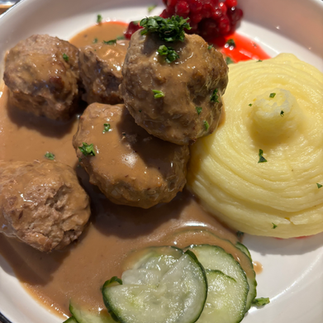 Swedish meatballs in Gamla Stan