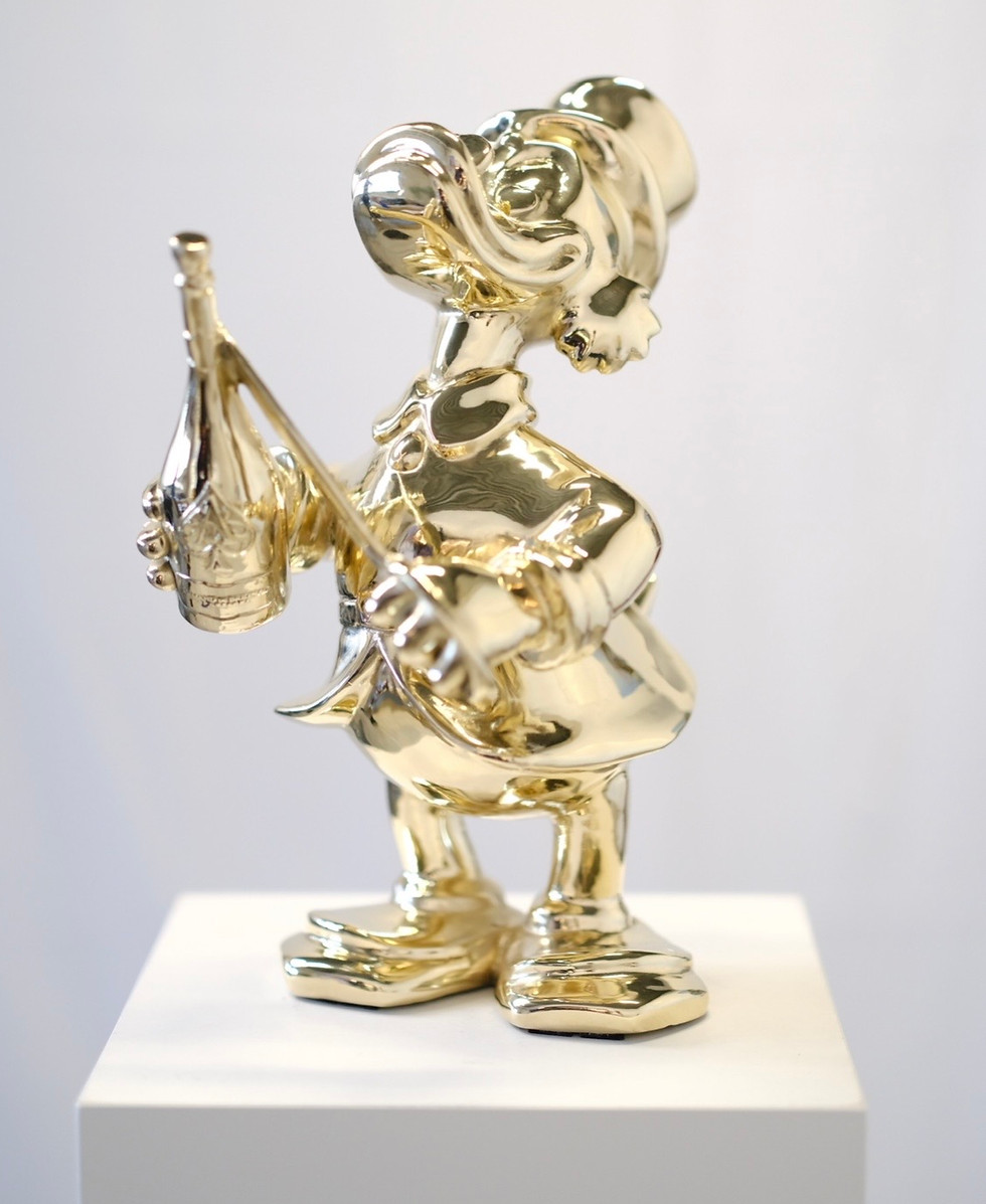 Mr. Money Popper - Bronze sculpture